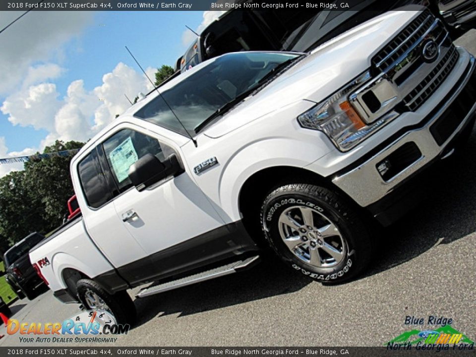 2018 Ford F150 XLT SuperCab 4x4 Oxford White / Earth Gray Photo #32