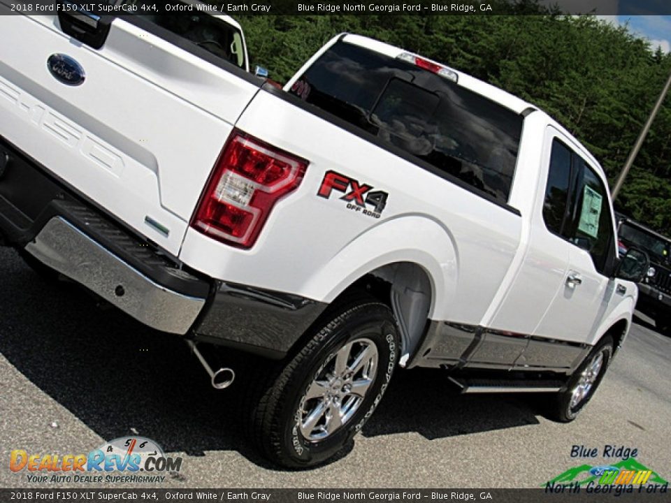 2018 Ford F150 XLT SuperCab 4x4 Oxford White / Earth Gray Photo #33
