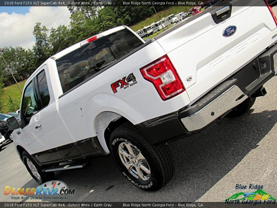 2018 Ford F150 XLT SuperCab 4x4 Oxford White / Earth Gray Photo #34