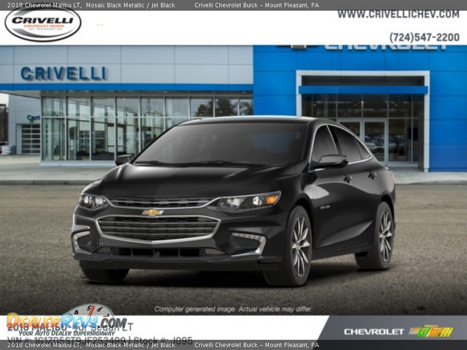 2018 Chevrolet Malibu LT Mosaic Black Metallic / Jet Black Photo #1