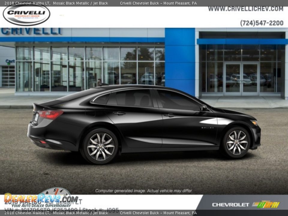 2018 Chevrolet Malibu LT Mosaic Black Metallic / Jet Black Photo #3