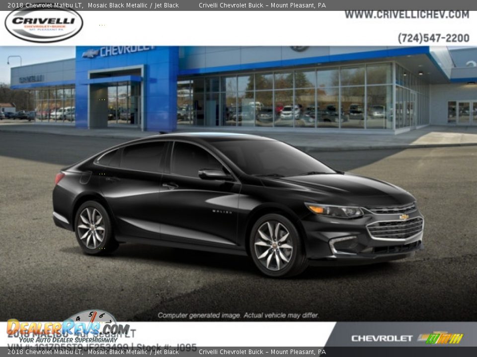 2018 Chevrolet Malibu LT Mosaic Black Metallic / Jet Black Photo #4