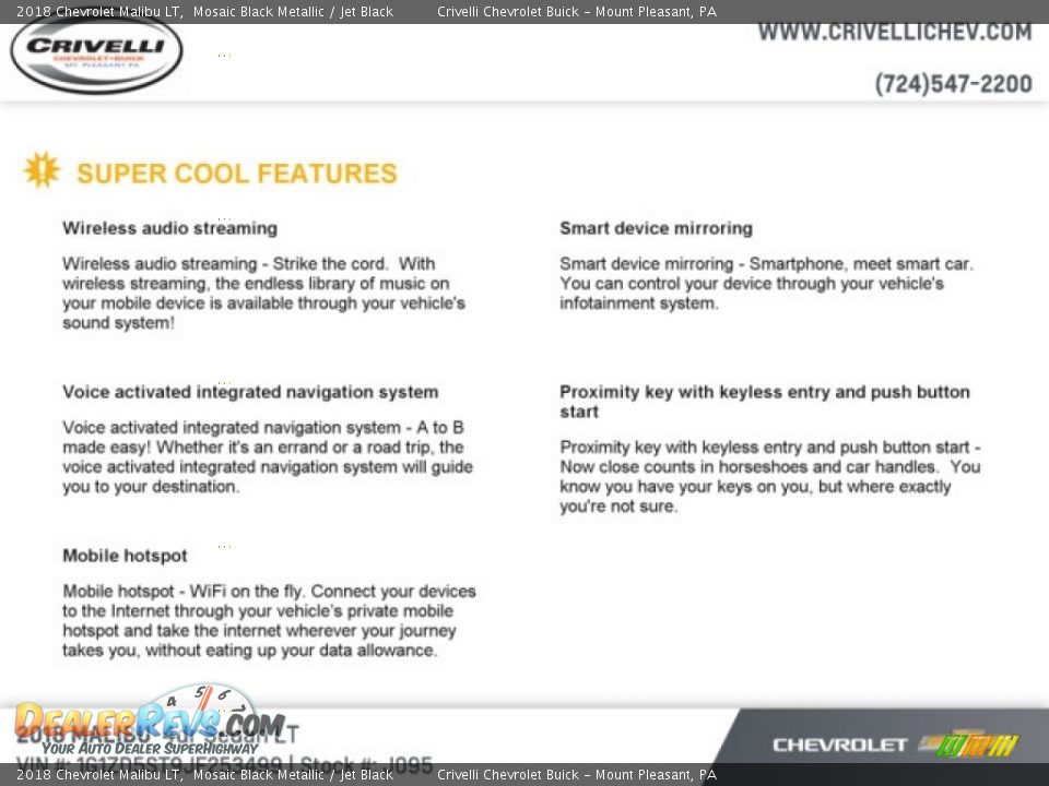 2018 Chevrolet Malibu LT Mosaic Black Metallic / Jet Black Photo #7