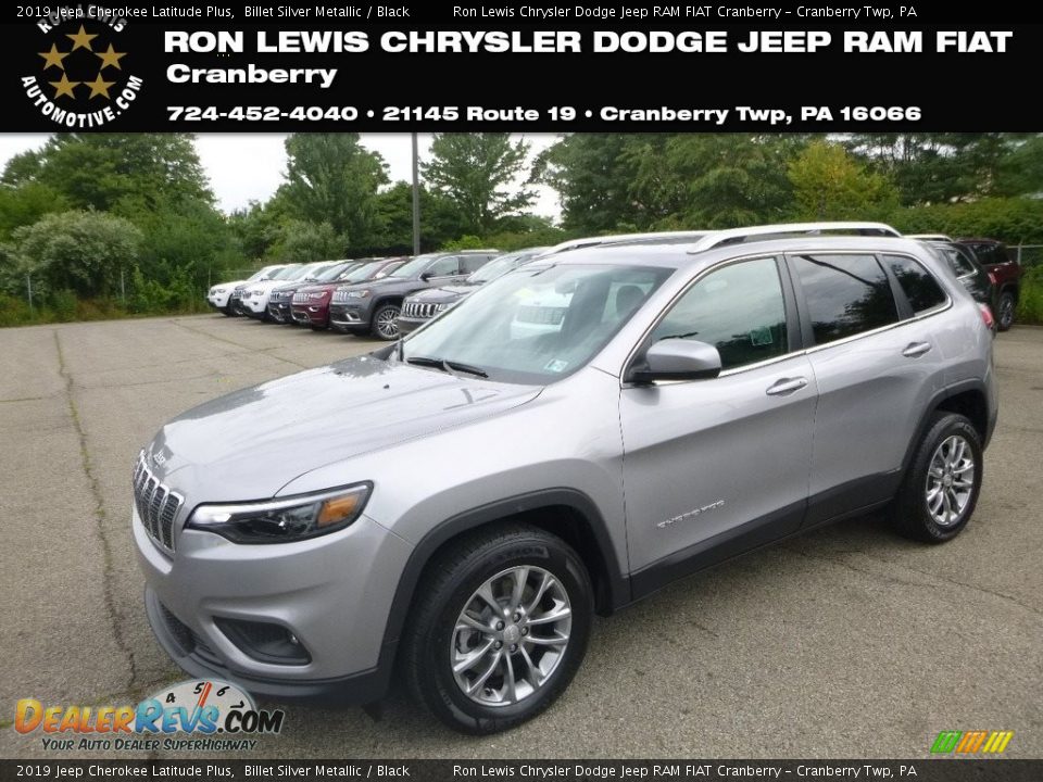 2019 Jeep Cherokee Latitude Plus Billet Silver Metallic / Black Photo #1