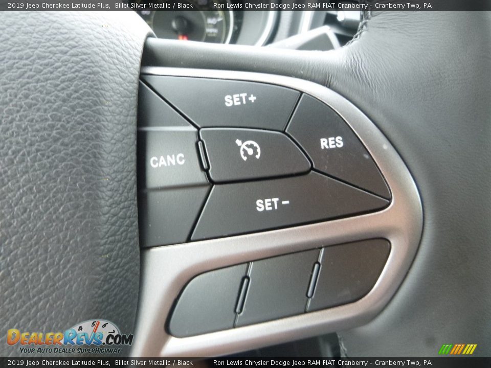 2019 Jeep Cherokee Latitude Plus Billet Silver Metallic / Black Photo #18