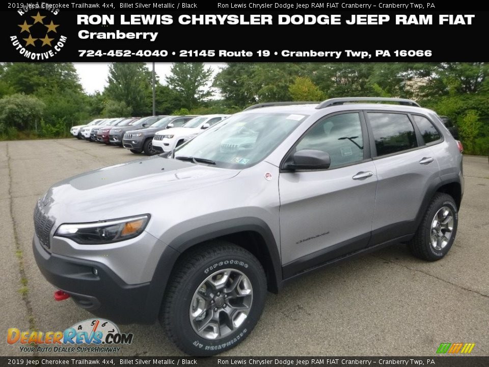 2019 Jeep Cherokee Trailhawk 4x4 Billet Silver Metallic / Black Photo #1