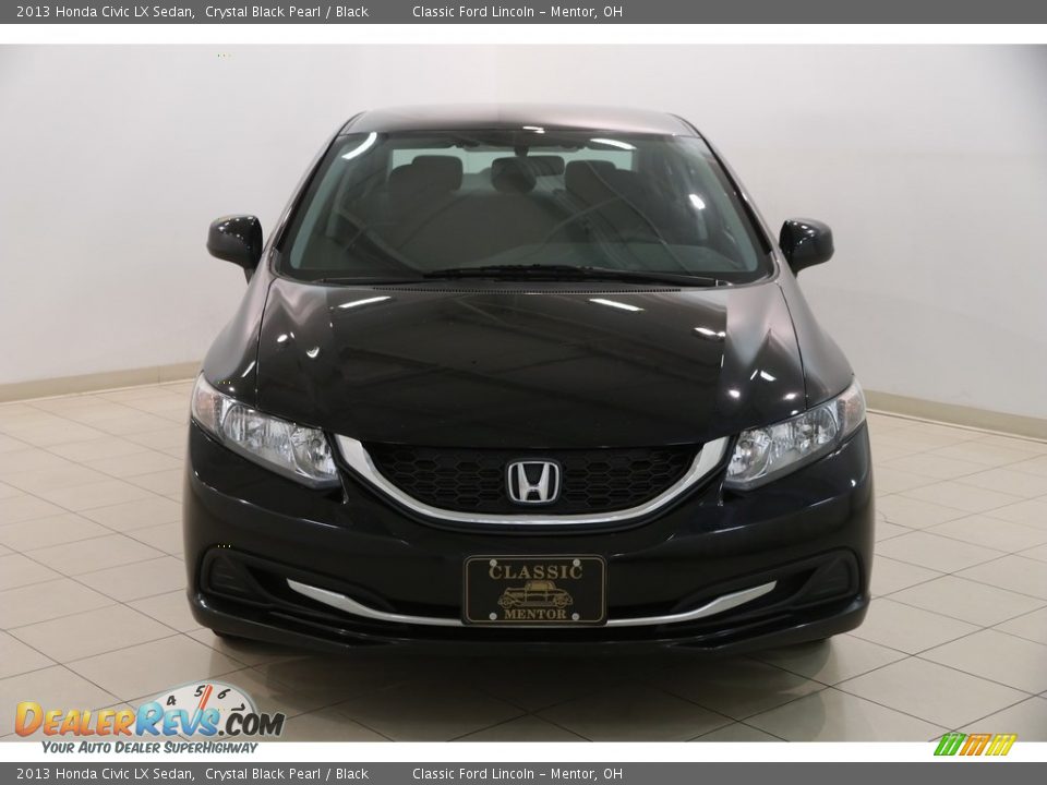 2013 Honda Civic LX Sedan Crystal Black Pearl / Black Photo #2
