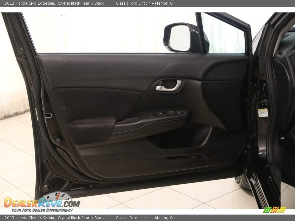 2013 Honda Civic LX Sedan Crystal Black Pearl / Black Photo #4