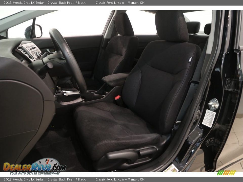 2013 Honda Civic LX Sedan Crystal Black Pearl / Black Photo #6