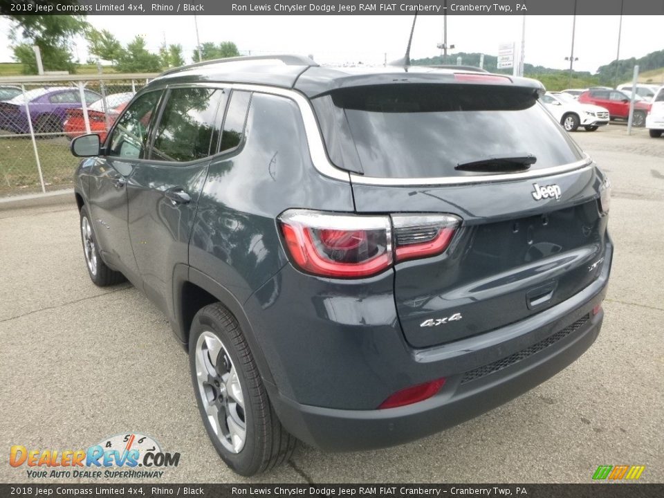 2018 Jeep Compass Limited 4x4 Rhino / Black Photo #3