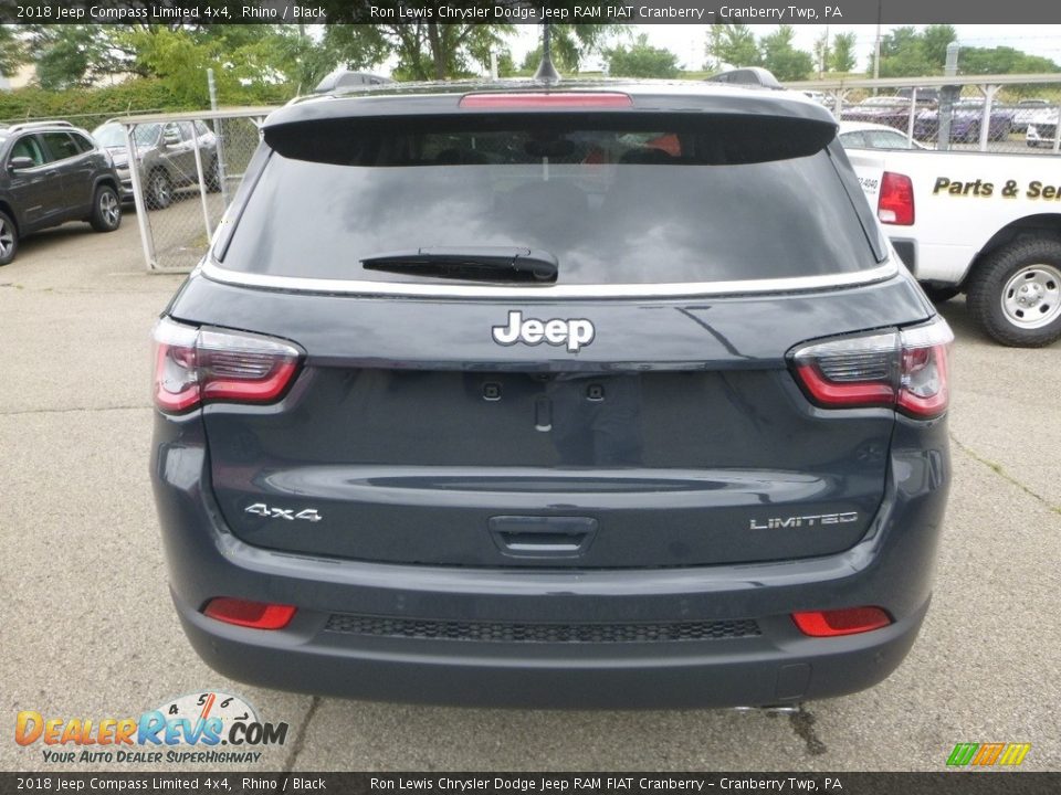 2018 Jeep Compass Limited 4x4 Rhino / Black Photo #4