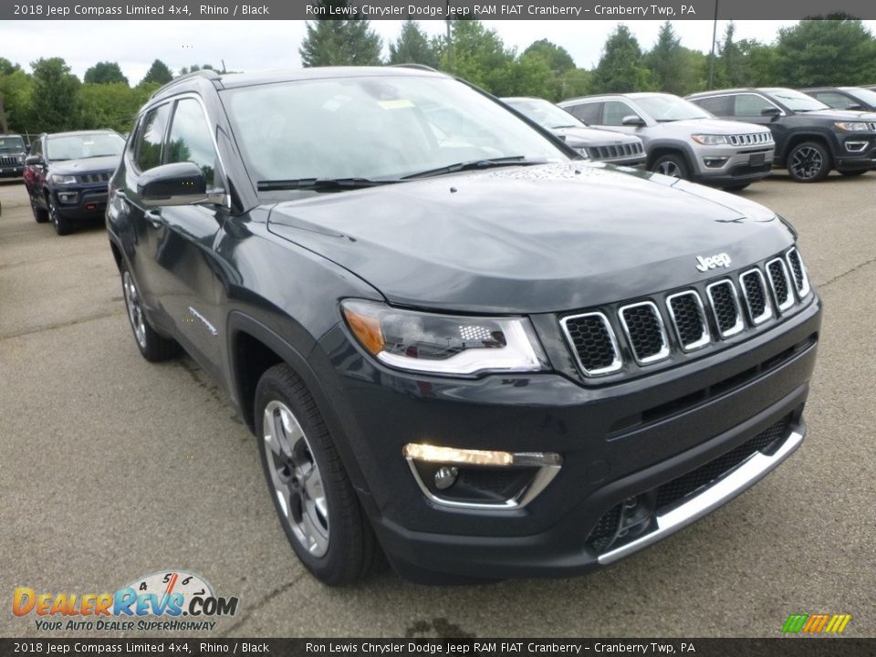 2018 Jeep Compass Limited 4x4 Rhino / Black Photo #7