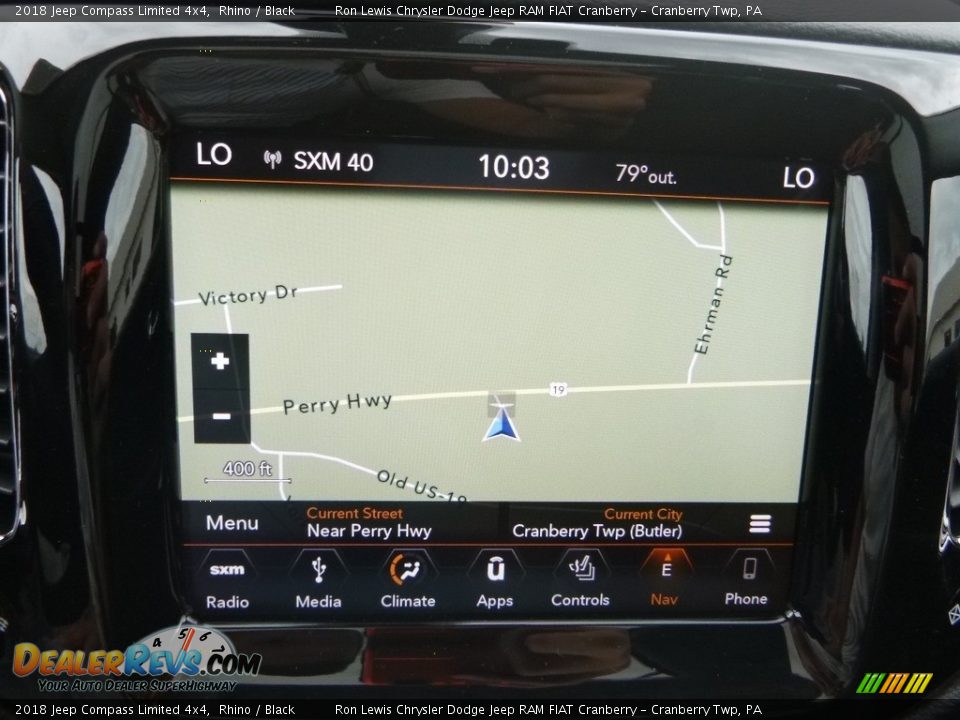 2018 Jeep Compass Limited 4x4 Rhino / Black Photo #17