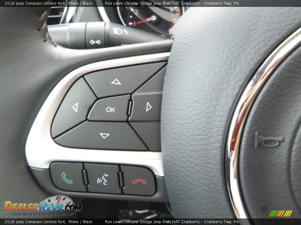 2018 Jeep Compass Limited 4x4 Rhino / Black Photo #20