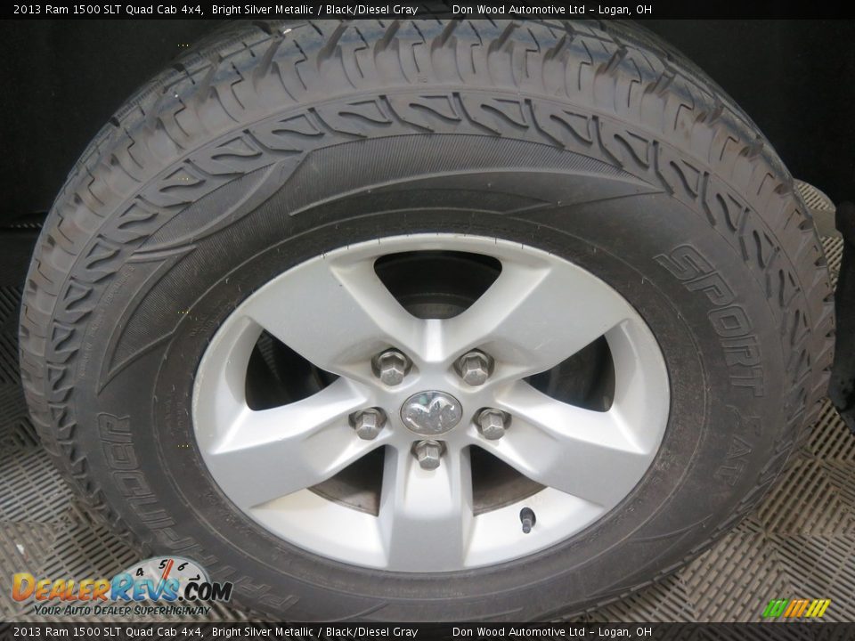 2013 Ram 1500 SLT Quad Cab 4x4 Bright Silver Metallic / Black/Diesel Gray Photo #21