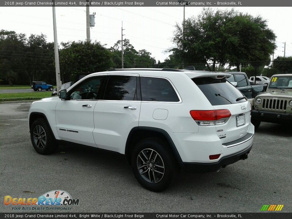 2018 Jeep Grand Cherokee Limited 4x4 Bright White / Black/Light Frost Beige Photo #3