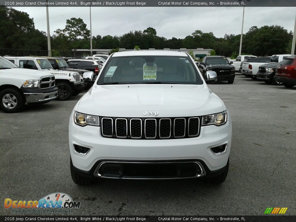 2018 Jeep Grand Cherokee Limited 4x4 Bright White / Black/Light Frost Beige Photo #8