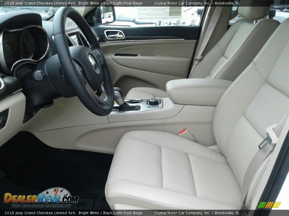 Black/Light Frost Beige Interior - 2018 Jeep Grand Cherokee Limited 4x4 Photo #9