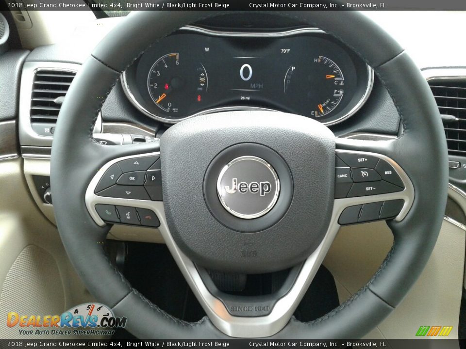 2018 Jeep Grand Cherokee Limited 4x4 Steering Wheel Photo #14