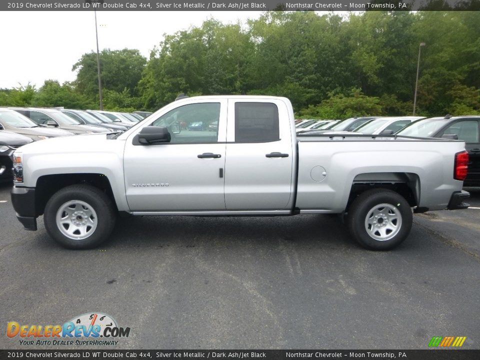 Silver Ice Metallic 2019 Chevrolet Silverado LD WT Double Cab 4x4 Photo #2