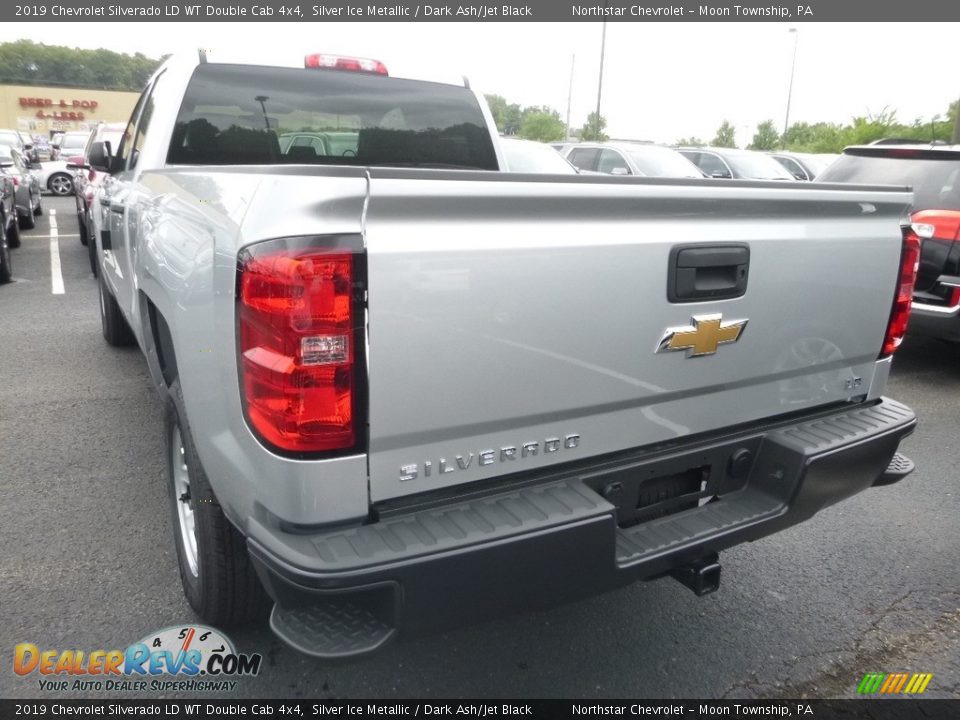 2019 Chevrolet Silverado LD WT Double Cab 4x4 Silver Ice Metallic / Dark Ash/Jet Black Photo #3