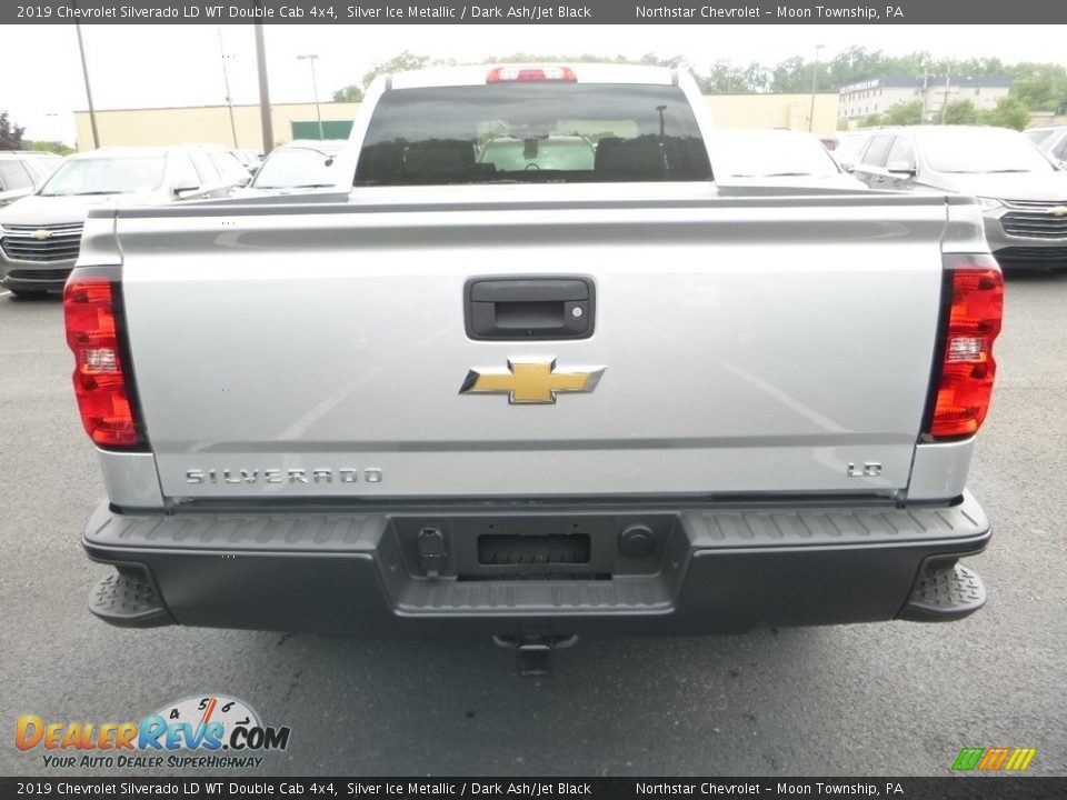 2019 Chevrolet Silverado LD WT Double Cab 4x4 Silver Ice Metallic / Dark Ash/Jet Black Photo #4
