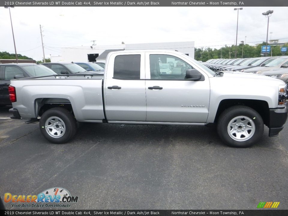 Silver Ice Metallic 2019 Chevrolet Silverado LD WT Double Cab 4x4 Photo #6