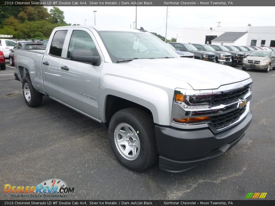 Silver Ice Metallic 2019 Chevrolet Silverado LD WT Double Cab 4x4 Photo #7