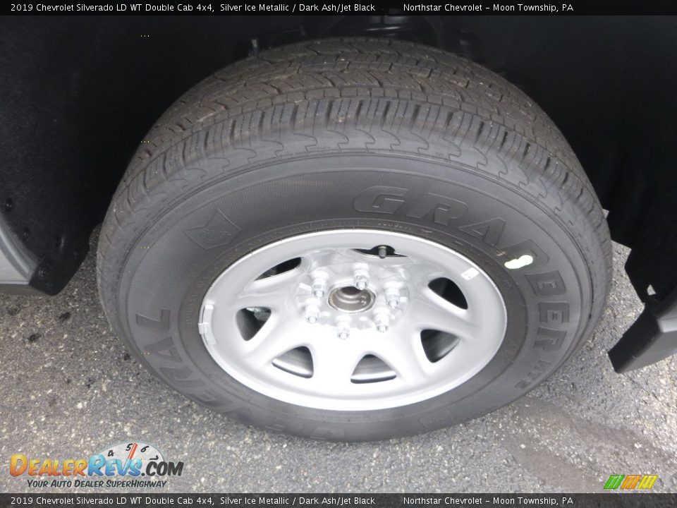 2019 Chevrolet Silverado LD WT Double Cab 4x4 Silver Ice Metallic / Dark Ash/Jet Black Photo #9