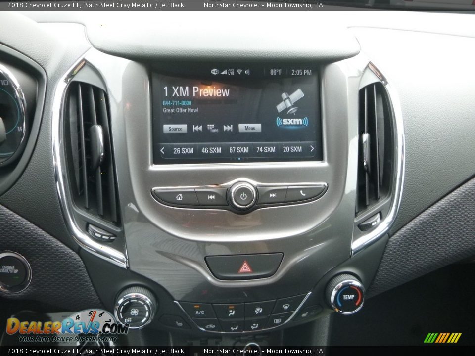 2018 Chevrolet Cruze LT Satin Steel Gray Metallic / Jet Black Photo #16