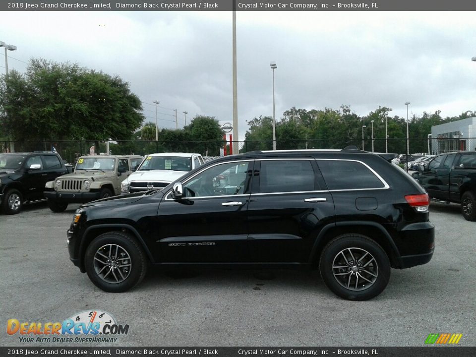 2018 Jeep Grand Cherokee Limited Diamond Black Crystal Pearl / Black Photo #2