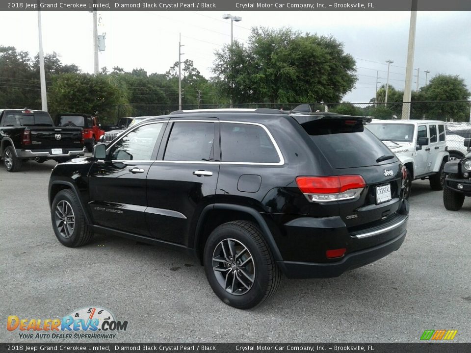 2018 Jeep Grand Cherokee Limited Diamond Black Crystal Pearl / Black Photo #3