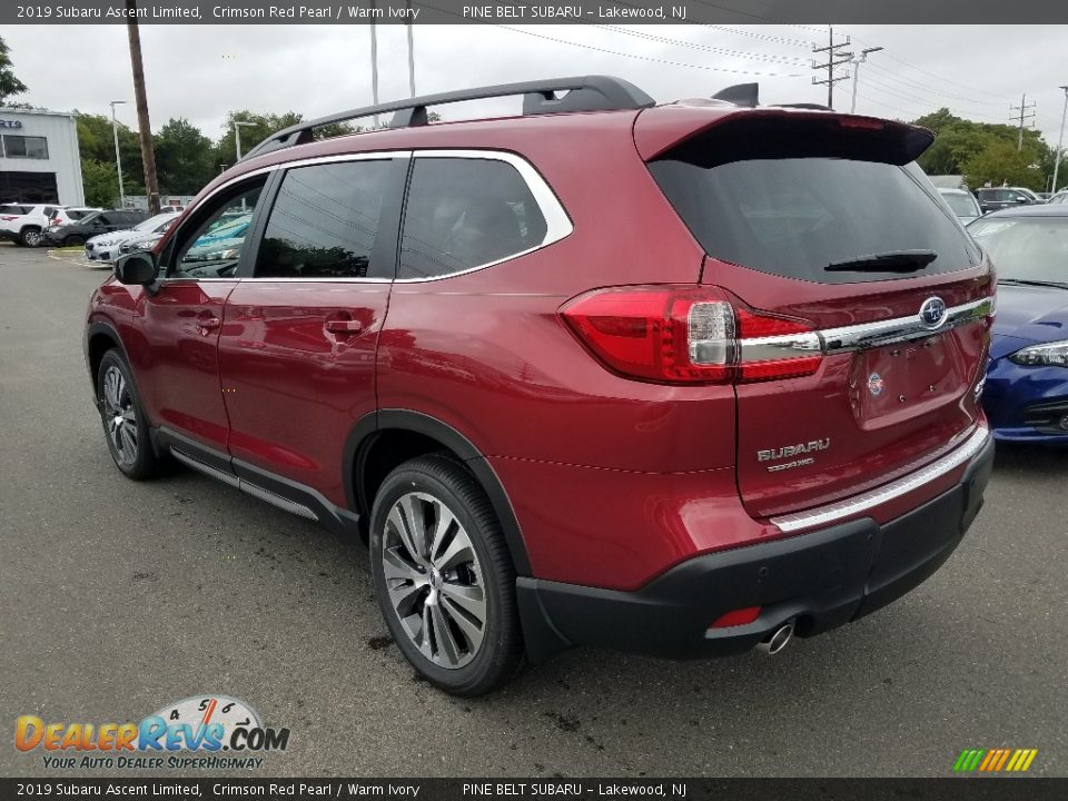 2019 Subaru Ascent Limited Crimson Red Pearl / Warm Ivory Photo #4