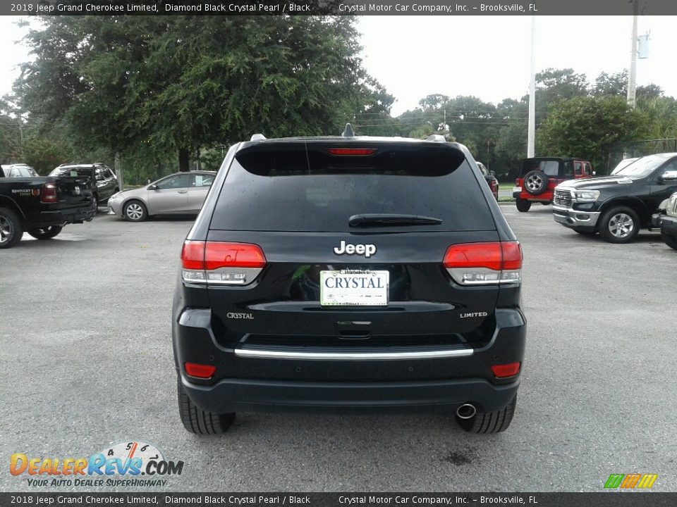 2018 Jeep Grand Cherokee Limited Diamond Black Crystal Pearl / Black Photo #4