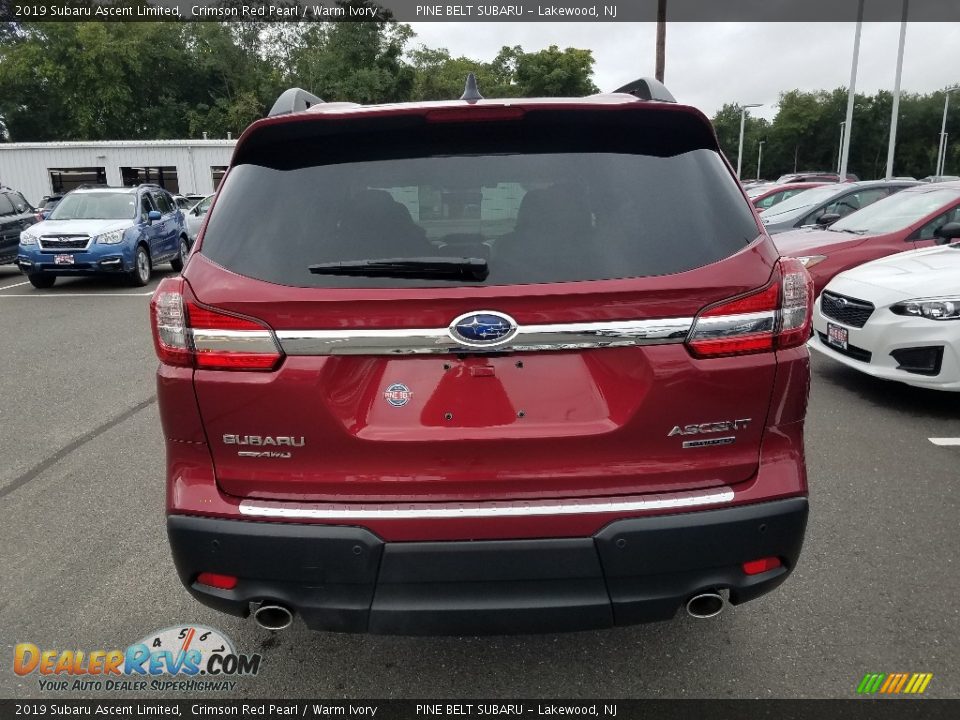 2019 Subaru Ascent Limited Crimson Red Pearl / Warm Ivory Photo #5