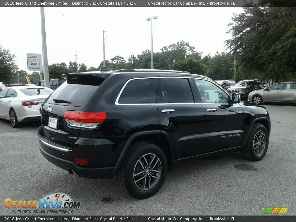 2018 Jeep Grand Cherokee Limited Diamond Black Crystal Pearl / Black Photo #5