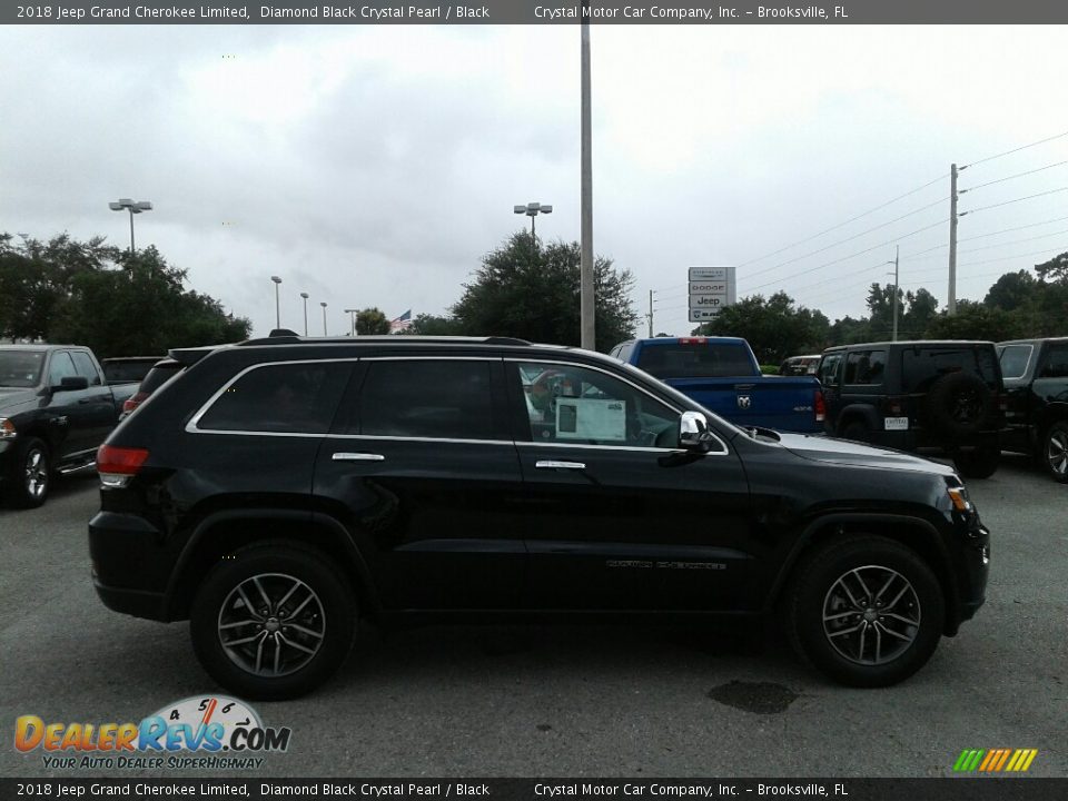 2018 Jeep Grand Cherokee Limited Diamond Black Crystal Pearl / Black Photo #6