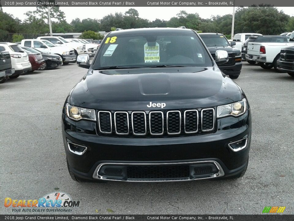 2018 Jeep Grand Cherokee Limited Diamond Black Crystal Pearl / Black Photo #8