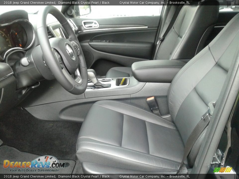 2018 Jeep Grand Cherokee Limited Diamond Black Crystal Pearl / Black Photo #9