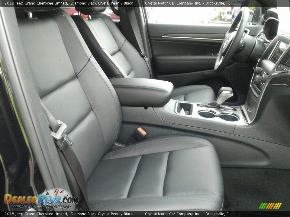2018 Jeep Grand Cherokee Limited Diamond Black Crystal Pearl / Black Photo #12