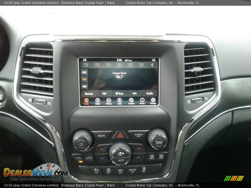 2018 Jeep Grand Cherokee Limited Diamond Black Crystal Pearl / Black Photo #15