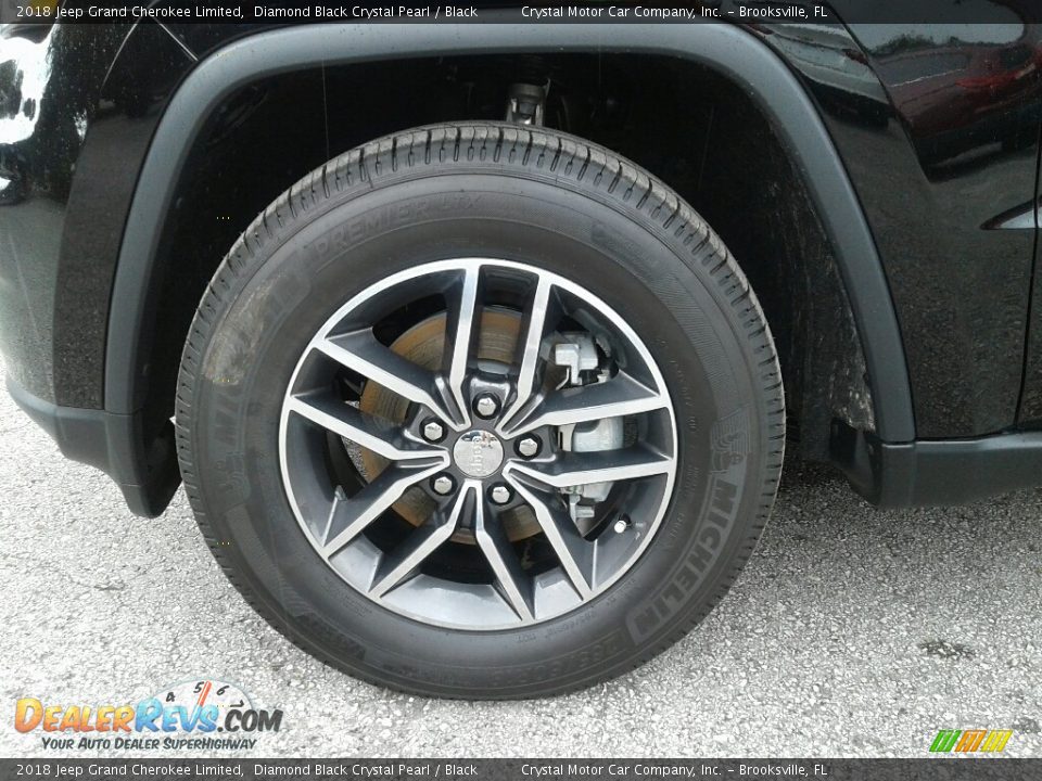 2018 Jeep Grand Cherokee Limited Diamond Black Crystal Pearl / Black Photo #20