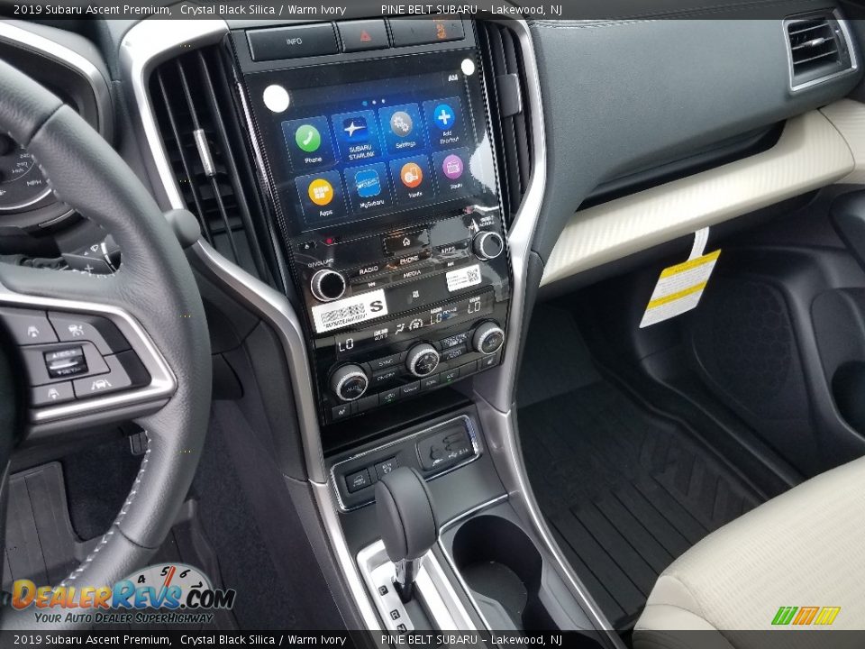 2019 Subaru Ascent Premium Crystal Black Silica / Warm Ivory Photo #10