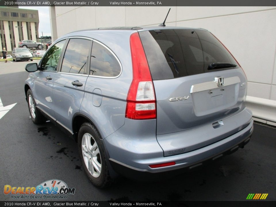 2010 Honda CR-V EX AWD Glacier Blue Metallic / Gray Photo #3