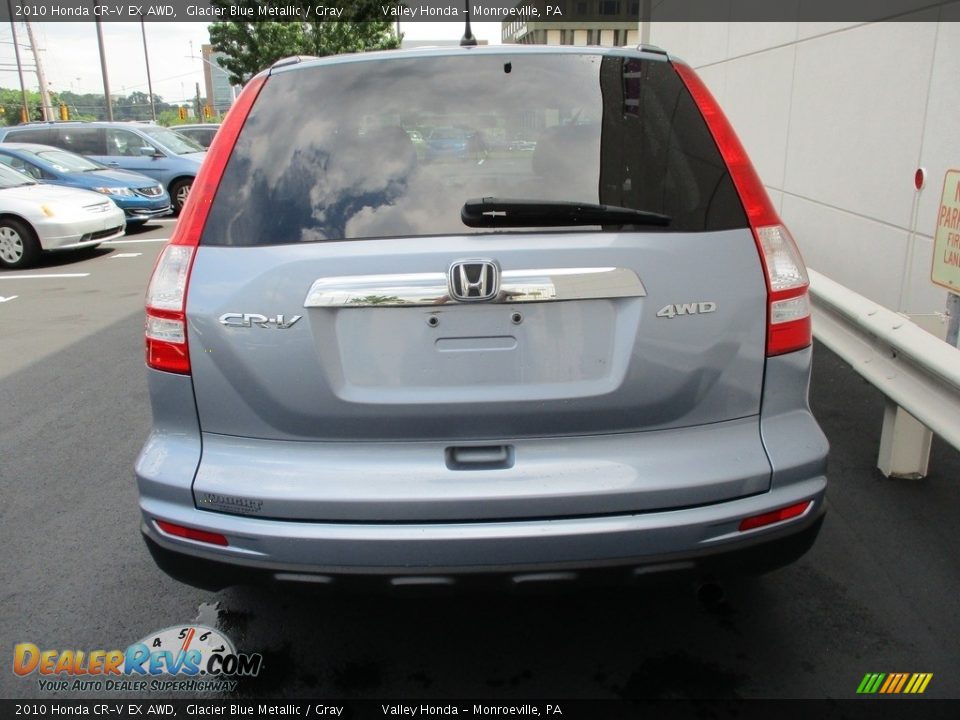 2010 Honda CR-V EX AWD Glacier Blue Metallic / Gray Photo #4
