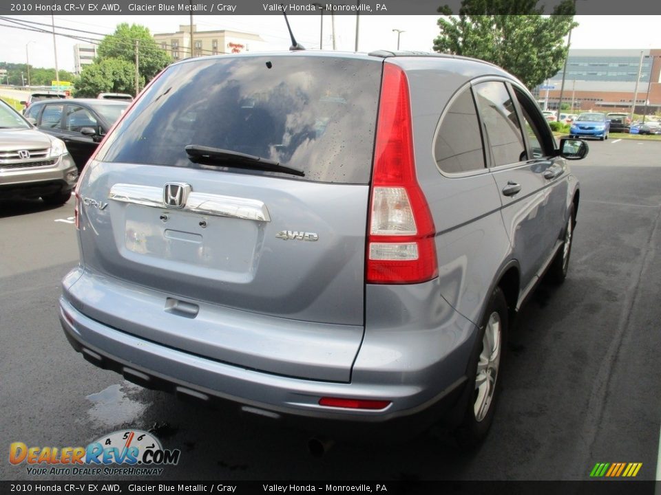 2010 Honda CR-V EX AWD Glacier Blue Metallic / Gray Photo #5