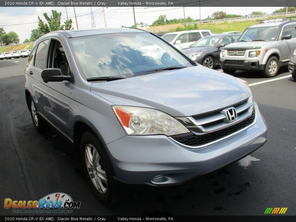 2010 Honda CR-V EX AWD Glacier Blue Metallic / Gray Photo #7