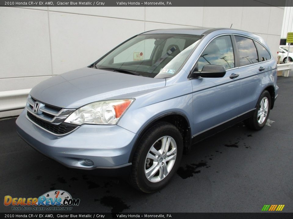 2010 Honda CR-V EX AWD Glacier Blue Metallic / Gray Photo #9