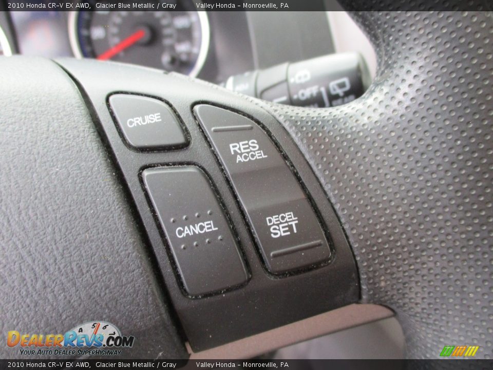 2010 Honda CR-V EX AWD Glacier Blue Metallic / Gray Photo #17