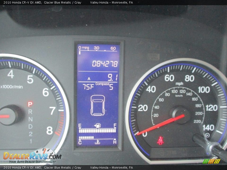 2010 Honda CR-V EX AWD Glacier Blue Metallic / Gray Photo #20